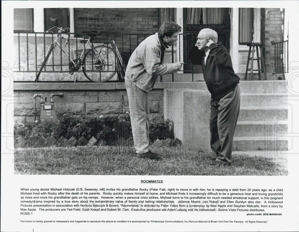 Press Photo DB Sweeney &amp; Peter Falk in &quot;Roommates&quot; - Historic Images