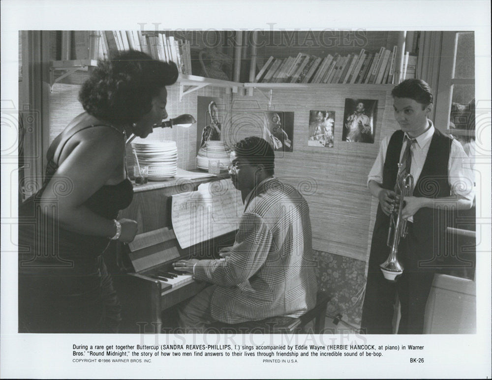 1986 Press Photo Sandra Reaves Phillips &amp; Herbie Hancock in &quot;Round Midnight&quot; - Historic Images