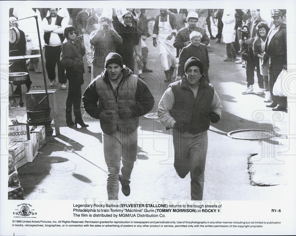 1990 Press Photo Sylvester Stallone in &quot;Rocky V&quot; - Historic Images