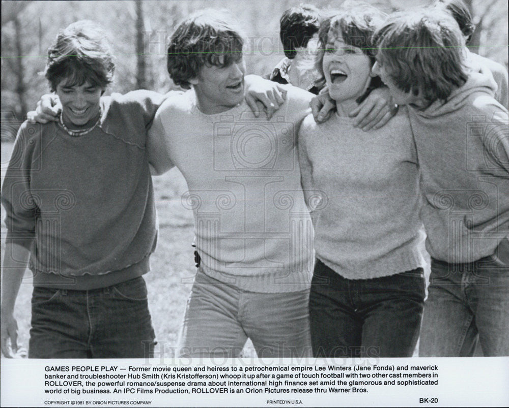 1981 Press Photo Jane Fonda and Kris Kristofferson star ion &quot;Rollover&quot; - Historic Images