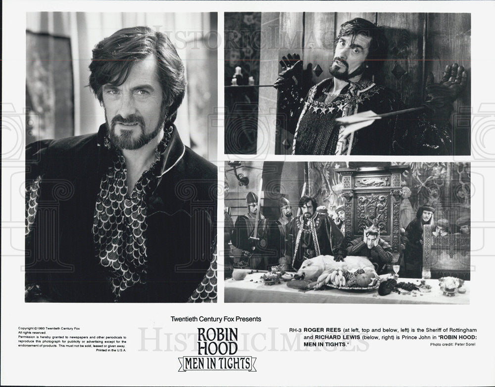 1993 Press Photo Roger Rees and Richard Lewis Star In Robin Hood:  Men In Tights - Historic Images