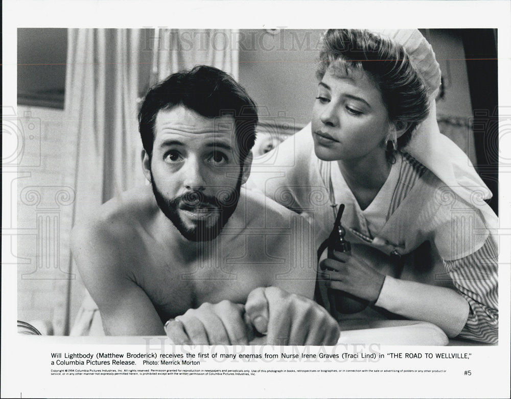 1994 Press Photo Matthew Broderick and Traci Lind in &quot;The Road To Wellville&quot; - Historic Images