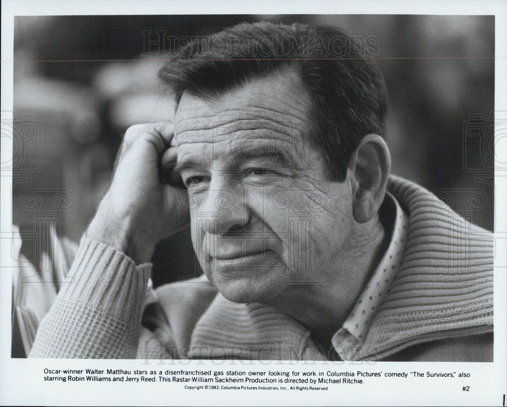 1983 Press Photo Walter Matthau in &quot;The Survivors&quot; - Historic Images