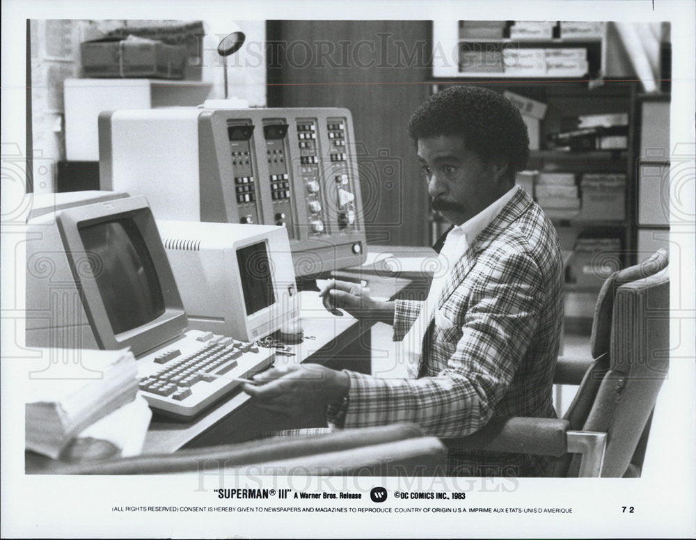 1983 Press Photo Richard Pryor in &quot;Superman III&quot; - Historic Images