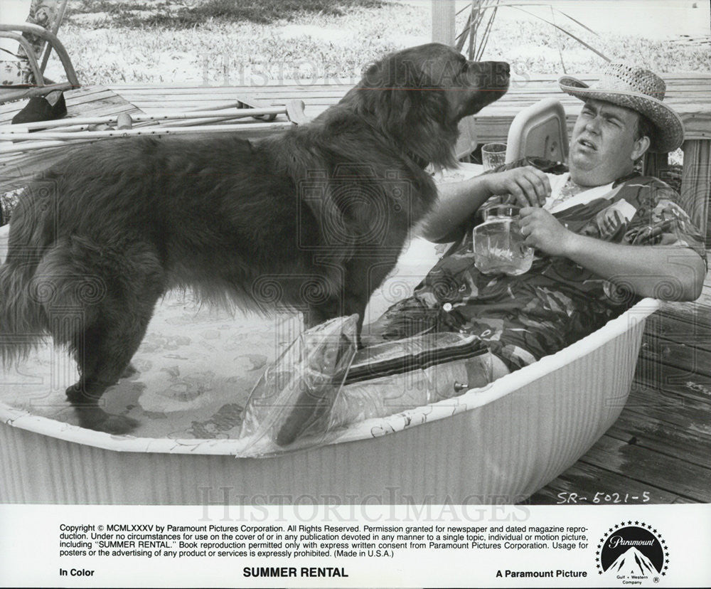 1985 Press Photo Actor John Candy Starring In Paramount Pictures &quot;Summer Rental&quot; - Historic Images