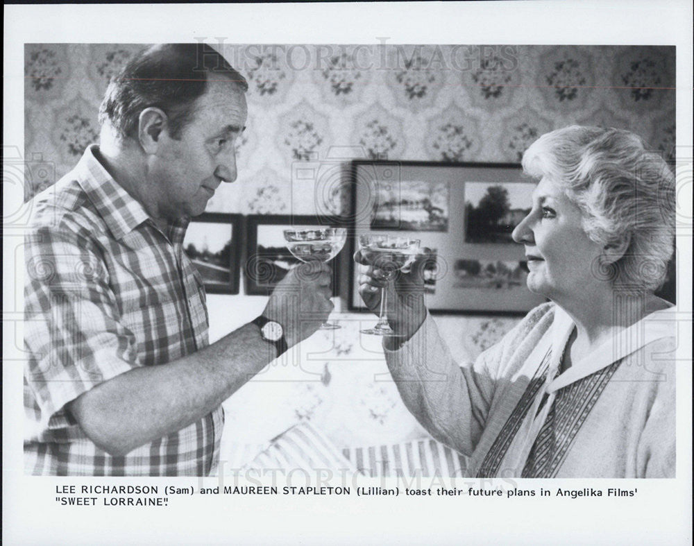 Press Photo  Actor Lee Richardson and Actress Maureen Stapleton. - Historic Images