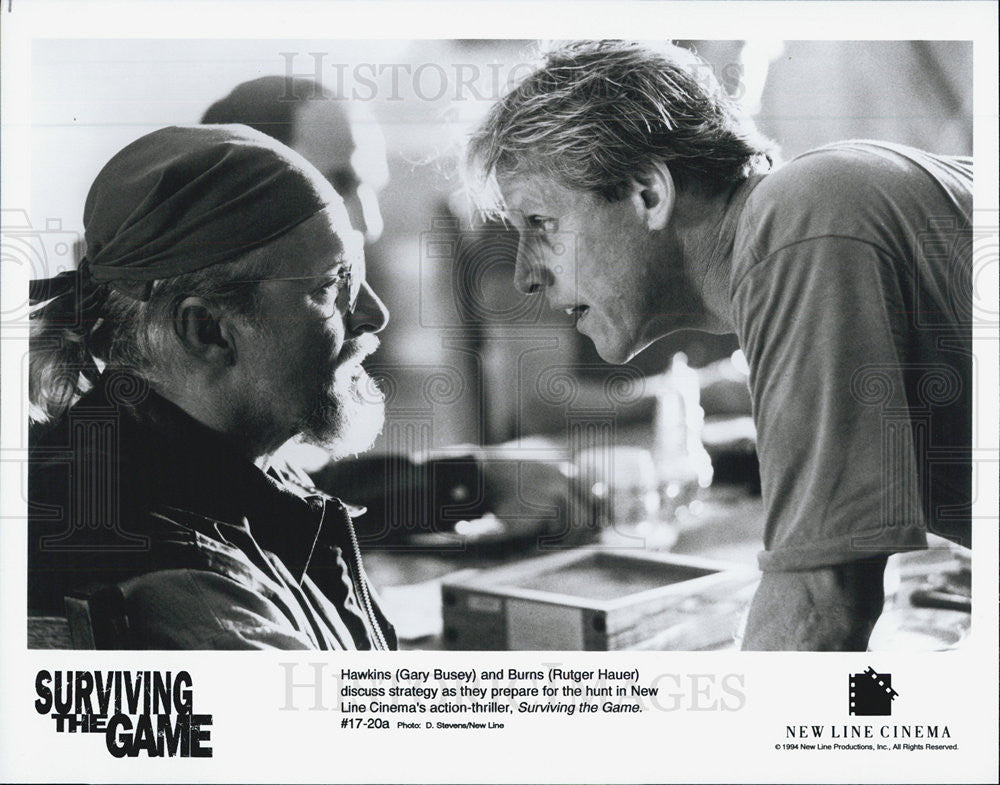 1994 Press Photo &quot;Surviving the Game&quot; Gary Busey &amp; Rutger Hauer - Historic Images