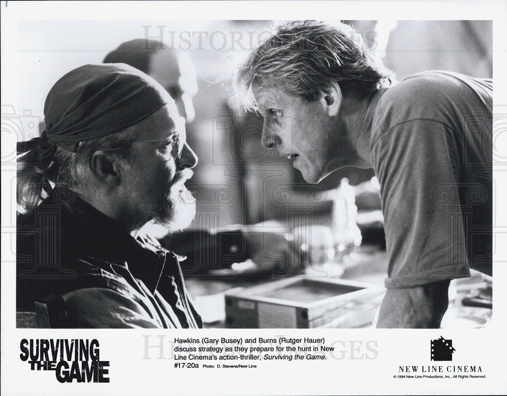 1994 Press Photo &quot;Surviving the Game&quot; Rutger Hauer &amp; Gary Busey - Historic Images