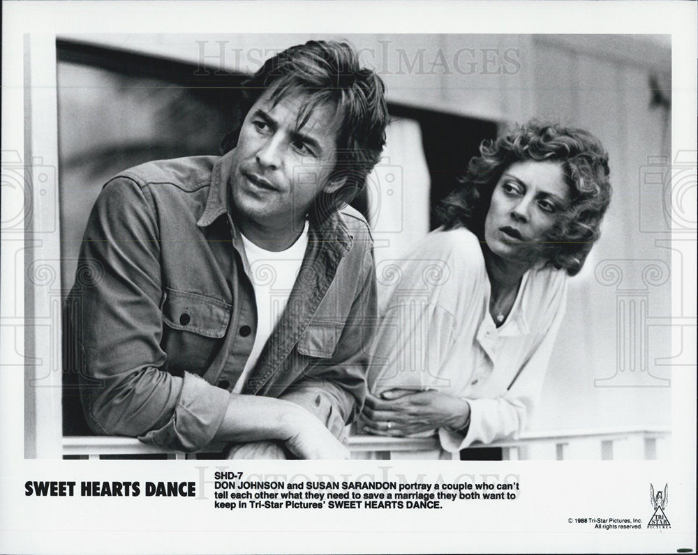 Actors Don Johnson And Susan Sarandon In Sweet Hearts Dance 1988 ...