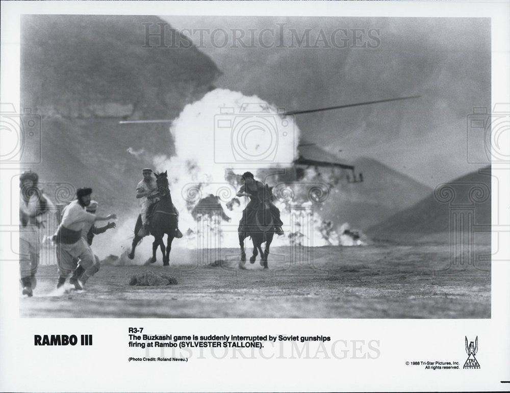 1988 Press Photo Sylvester Stallone stars in &quot;Rambo III&quot; - Historic Images