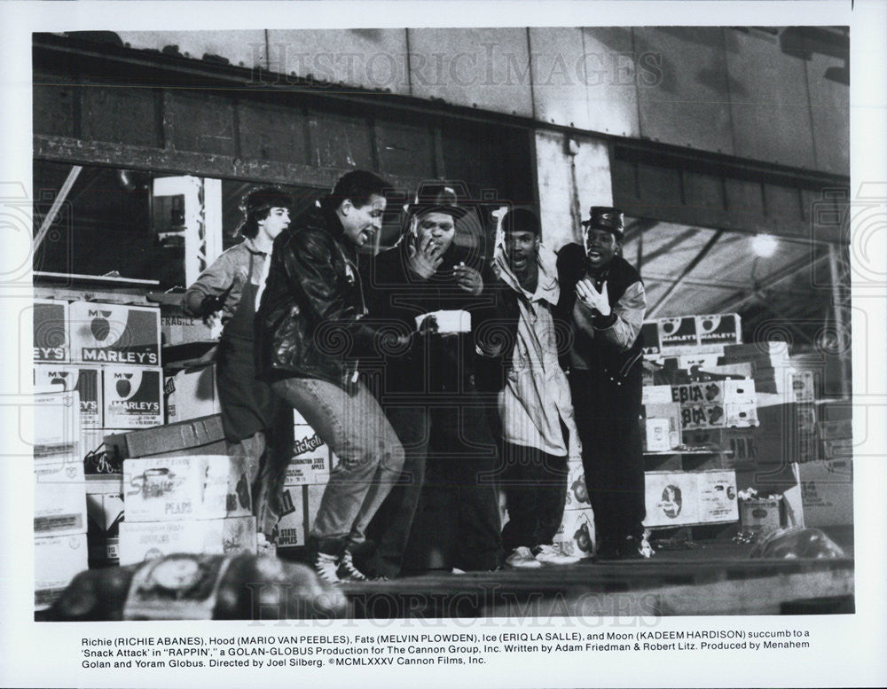 1985 Press Photo Scene From Film &quot;Rappin&quot; Starring Actors Richie Abanes, - Historic Images