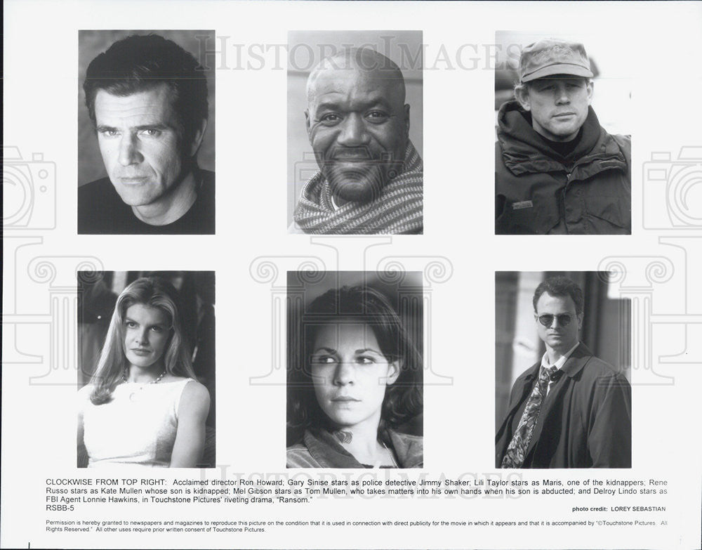 Press Photo Dir. Ron Howard, Gary Sinise, Lili Taylor, Rene Russo, Mel Gibson - Historic Images