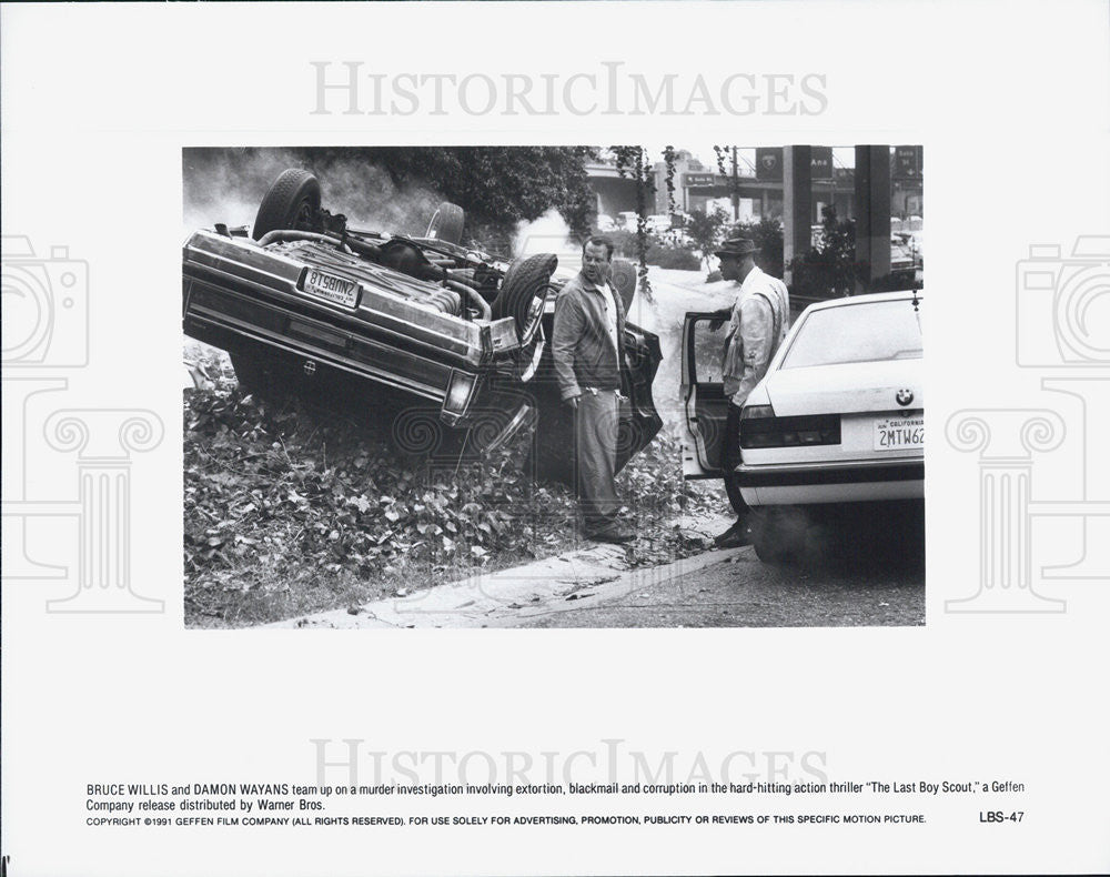 1991 Press Photo Actors Bruce Willis And Damon Wayans In &quot;The Last Boy Scout&quot; - Historic Images