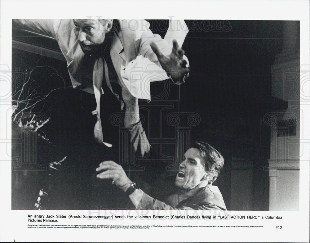 1991 Press Photo Arnold Schwarznegger in &quot;Last Action Hero&quot; - Historic Images