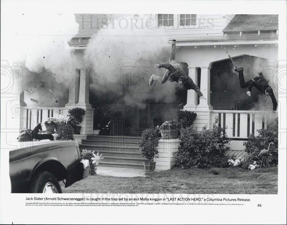 1993 Press Photo Arnold 
Schwarzenegger stars in &quot;Last Action Hero&quot; - Historic Images