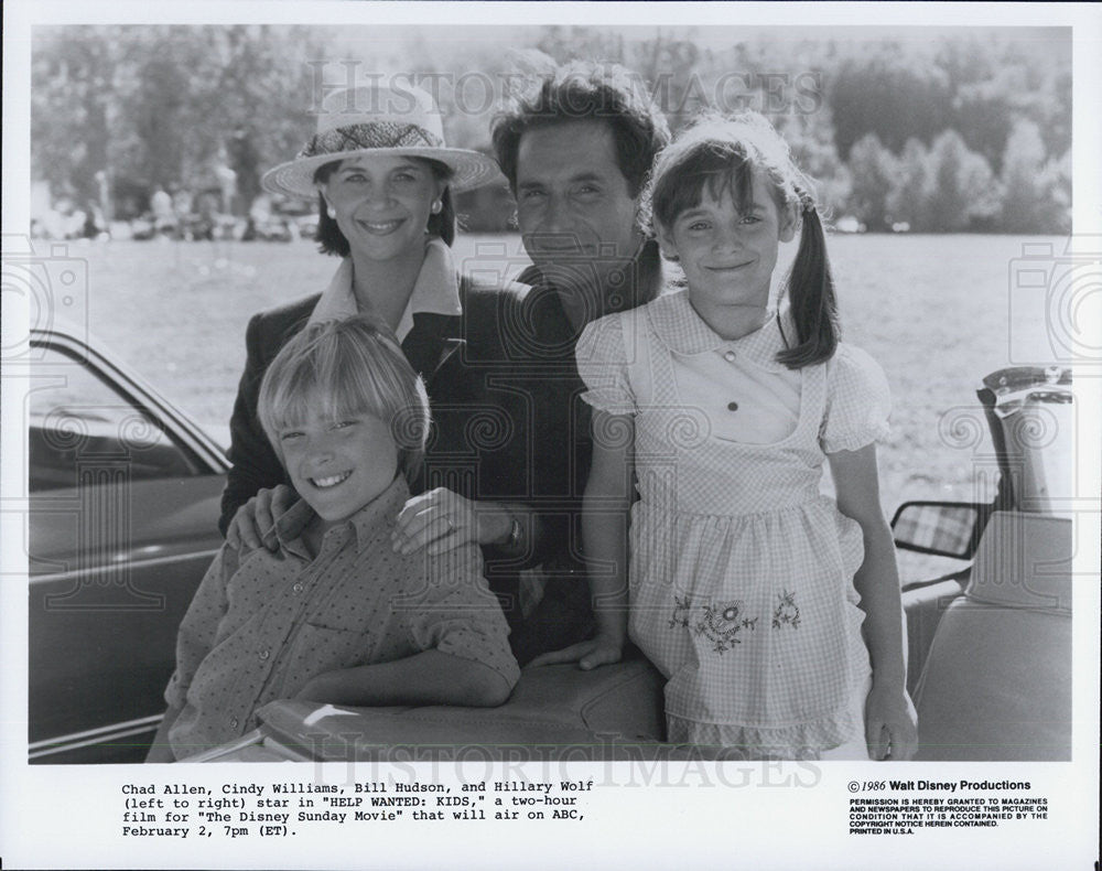 1986 Press Photo stars of &quot;Help Wanted:Kids&quot; a disney movie in ABC TV Network. - Historic Images