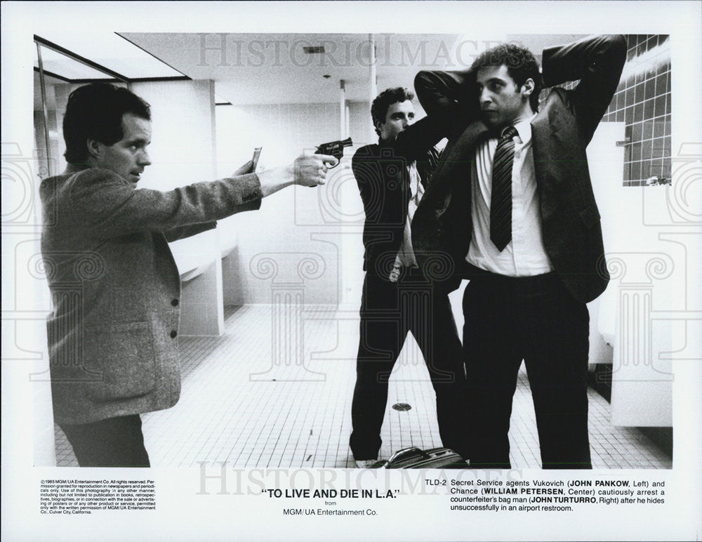 Press Photo John Pankow/William Petersen/John Turturro &quot;To Live and Die in L.A.&quot; - Historic Images