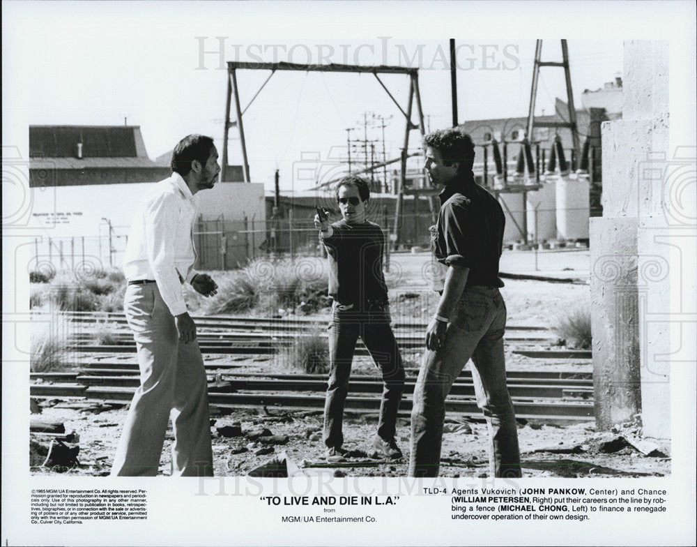 Press Photo John Pankow/William Petersen/M. Chong in &quot;To Live and Die in L.A.&quot; - Historic Images