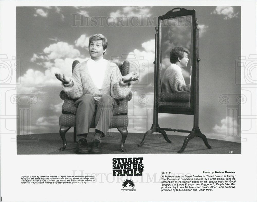 1995 Press Photo of ACtor Al Franken star in &quot;Stuart Saves Hi Family&quot; - Historic Images