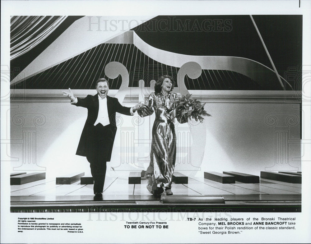 1983 Press Photo Mel Brooks &amp; Anne Bancroft in &quot;To Be or Not To Be&quot; - Historic Images