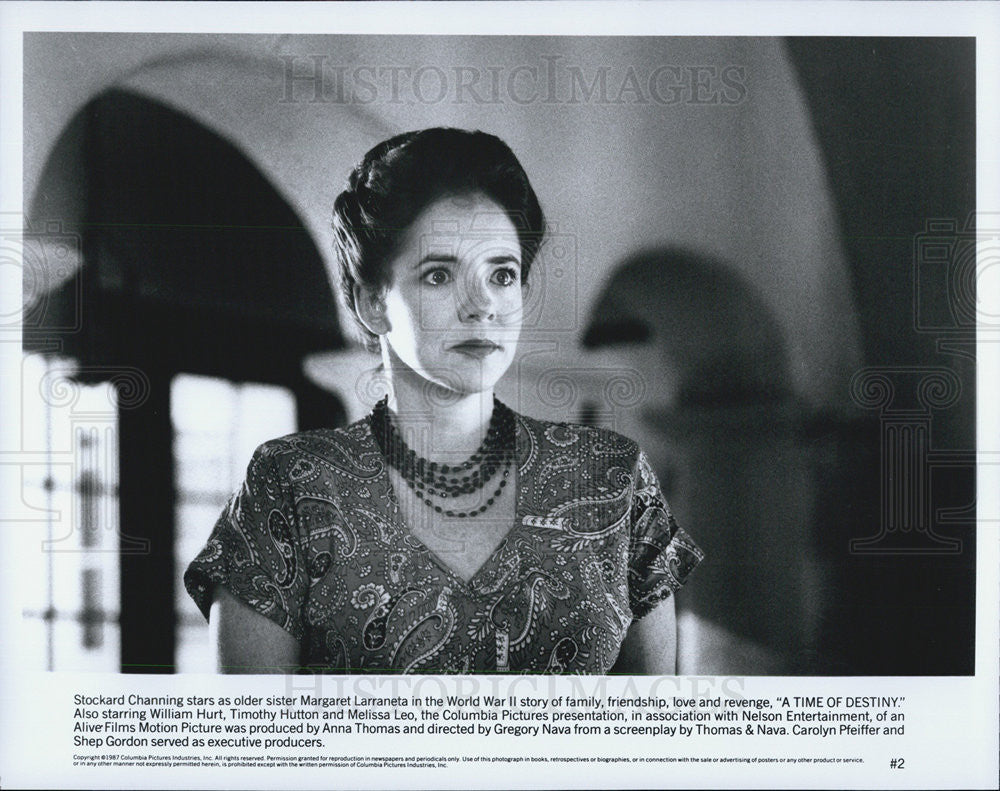 1988 Press Photo Stockard Channing in &quot;A Time of Destiny&quot; - Historic Images