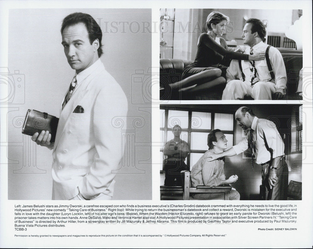 1990 Press Photo James Belushi in &quot;Taking Care of Business&quot; - Historic Images