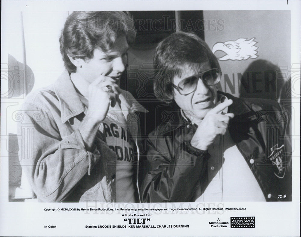 1978 Press Photo Actors on set of &quot;Tilt&quot; - Historic Images