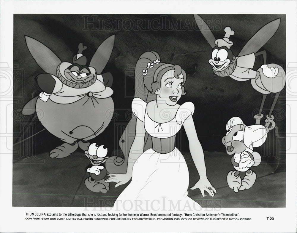 1994 Press Photo Animated film &quot;Hans Christian Andersen&#39;s Thumbelina&quot; - Historic Images