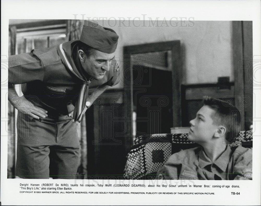 1993 Press Photo Robert DeNiro &amp; Leonardo DiCaprio in &quot;This Boy&#39;s Life&quot; - Historic Images