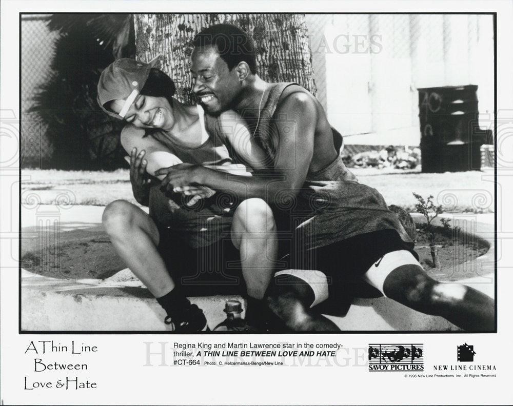 1996 Press Photo Regina King Martin Lawrence A Thin Line Between Love And Hate - Historic Images