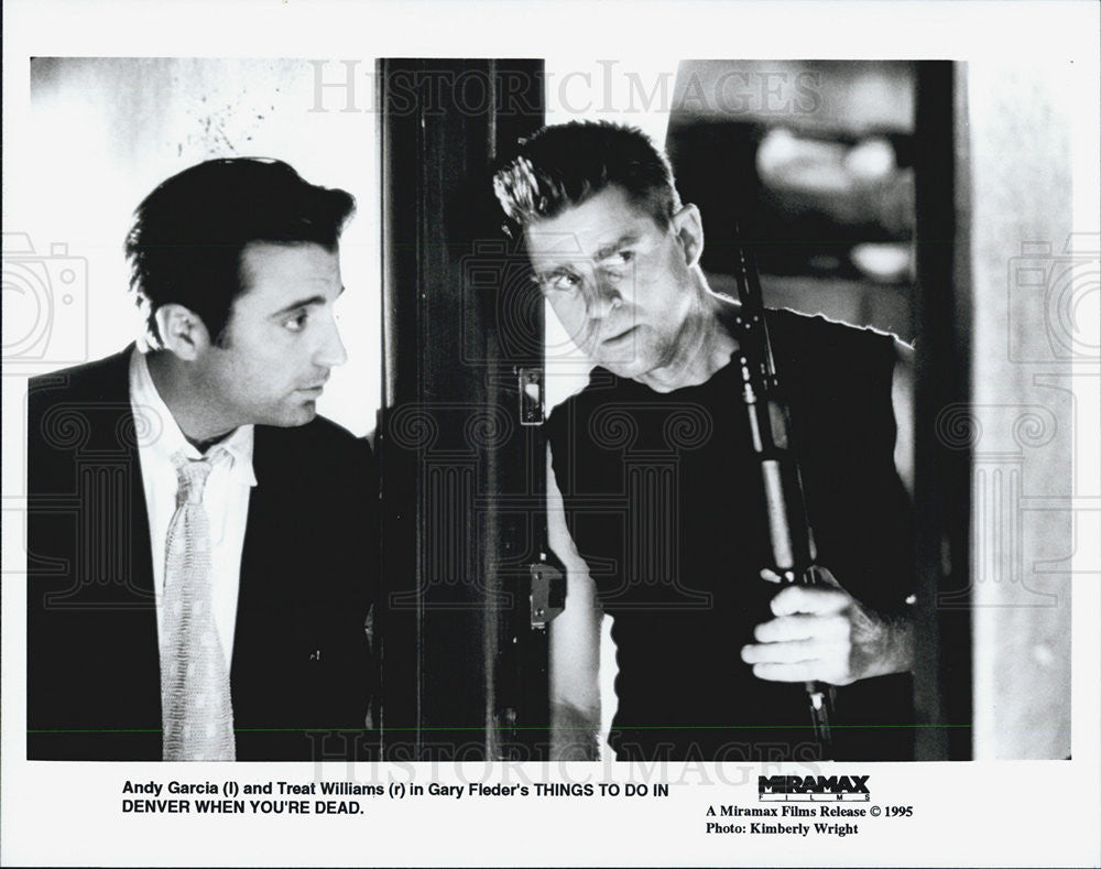 1995 Press Photo Actors Andy Garcia And Treat Williams Star In Miramax Movie - Historic Images