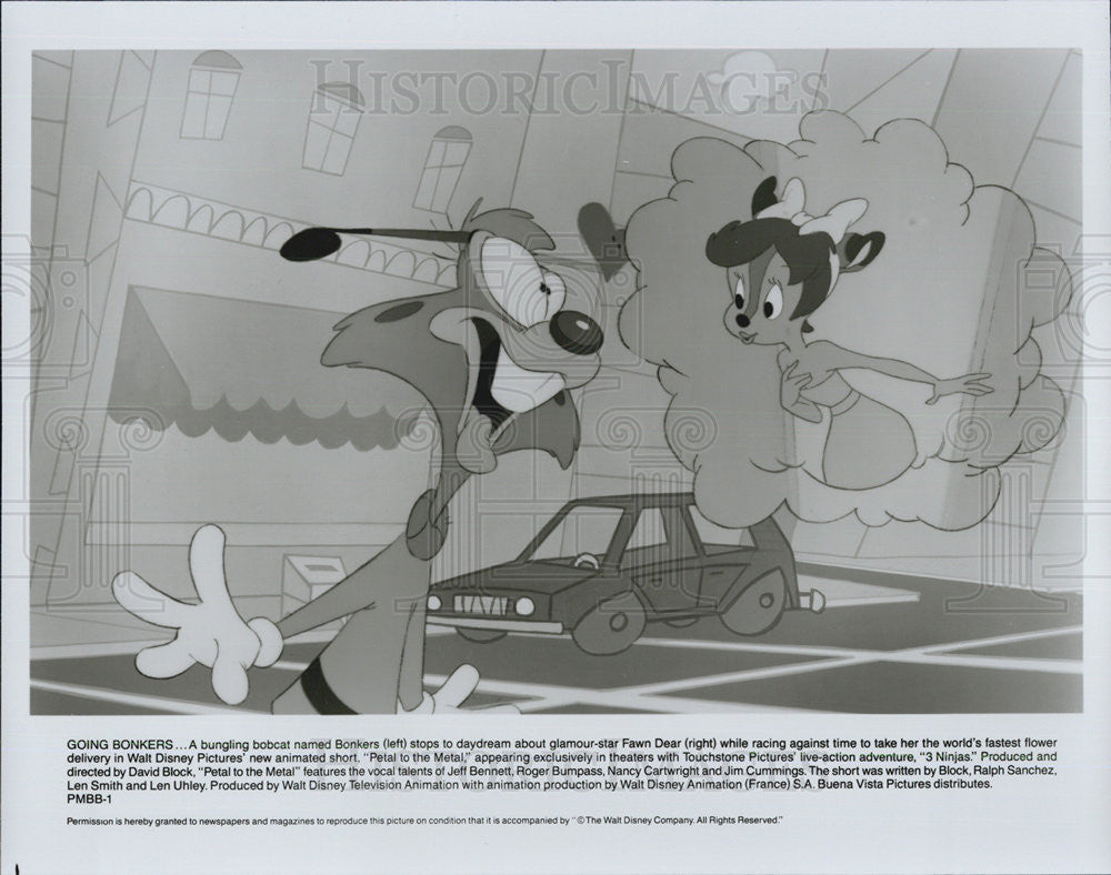 Press Photo Walt Disney animated "Petal to the Metal" - Historic Images
