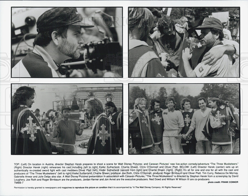 Press Photo Director Stephen Herek on Walt Disney&#39;s &quot;The Three Musketeers&quot; - Historic Images