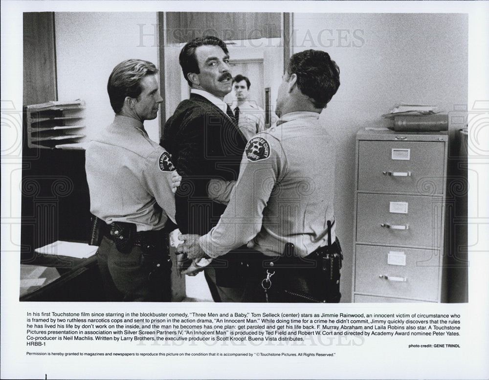 Press Photo Actor Tom Selleck Stars In Touchstone Pictures Movie An Innocent Man - Historic Images