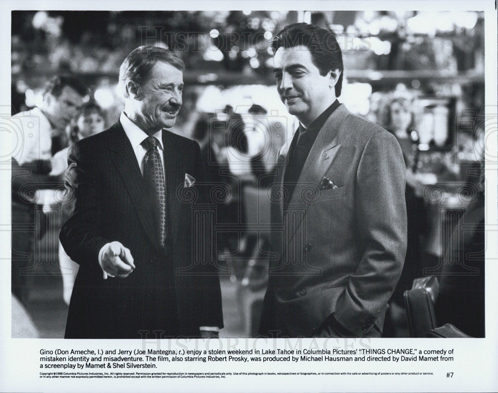 1988 Press Photo Don Ameche in &quot;Things Change&quot; - Historic Images