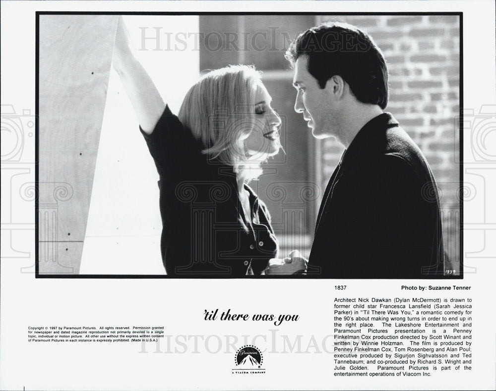 1997 Press Photo &#39;Til There was You Actors Dylan Mcdermott Sarah Jessica Parker - Historic Images