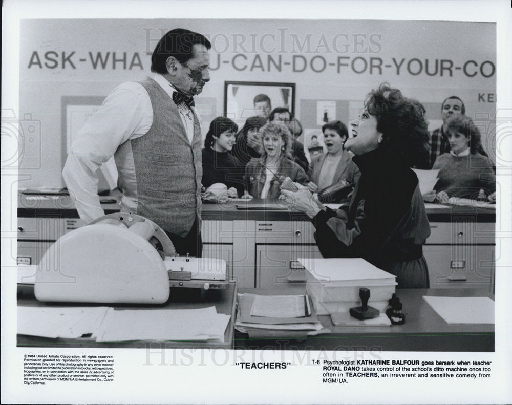 1984 Press Photo Katharine Balfour and Royal Dano star in &quot;Teachers&quot; - Historic Images