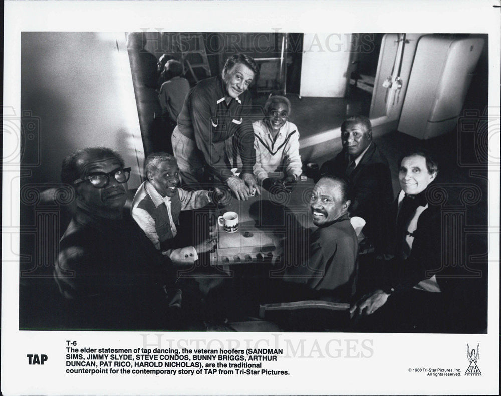 1988 Press Photo Sandman Sims, Jimmy Slyde, Steve Condos, Bunny Briggs - Historic Images