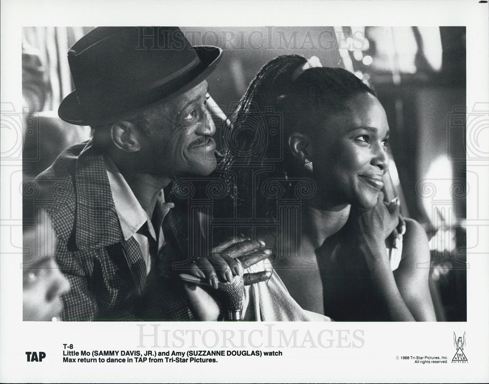 1988 Press Photo Sammy Davis Jr. Actor Suzzanne Douglas Actress Tap Drama Film - Historic Images