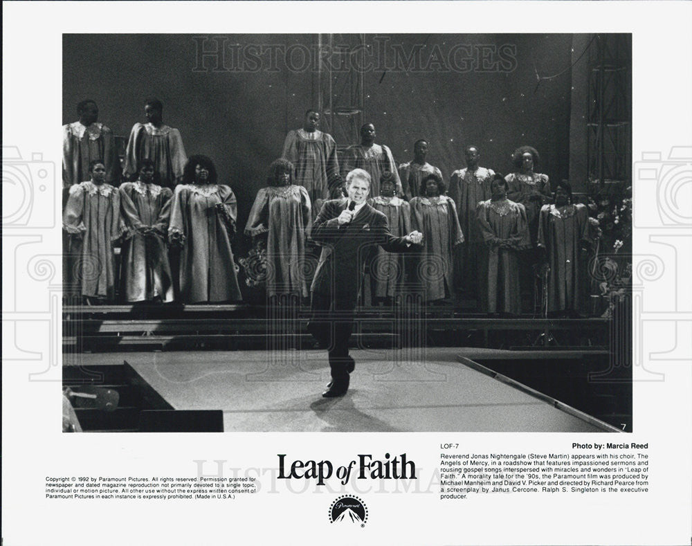 1992 Press Photo Leap of Faith Steve Martin Actor Movie Star - Historic Images