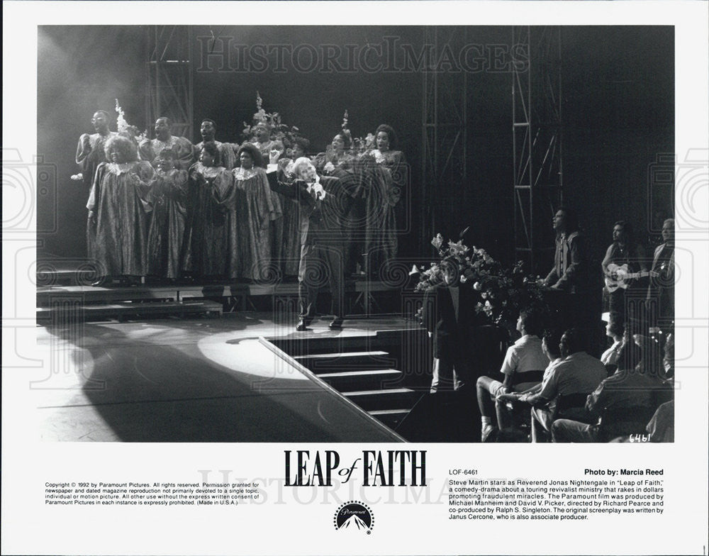 1992 Press Photo Leap Of Faith Singer Actor Steve Martin - Historic Images