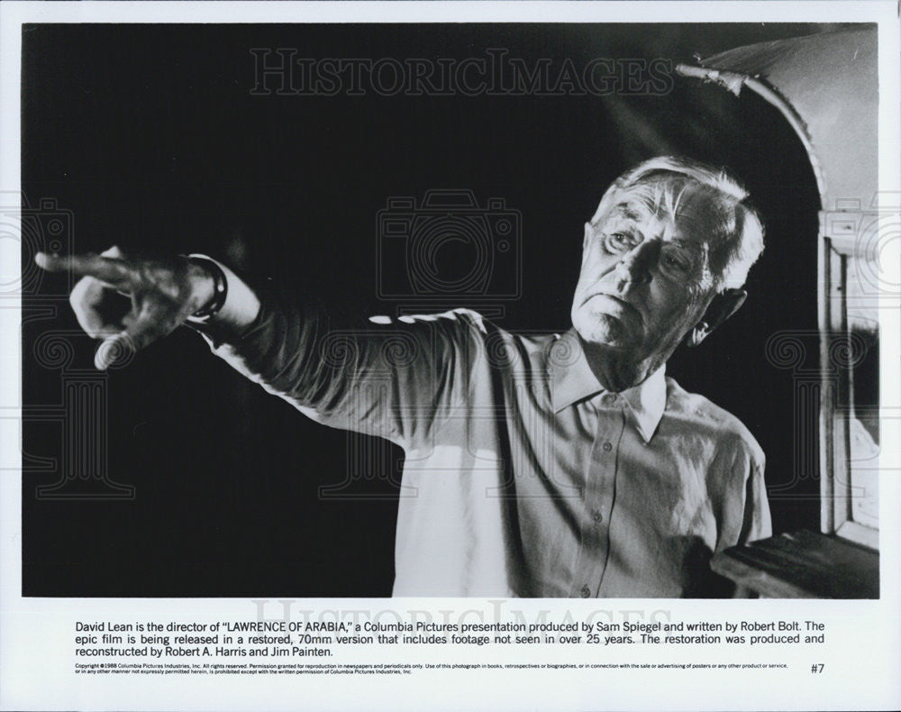 1988 Press Photo Director David Lean 25th Anniversary Movie Lawrence Of Arabia - Historic Images