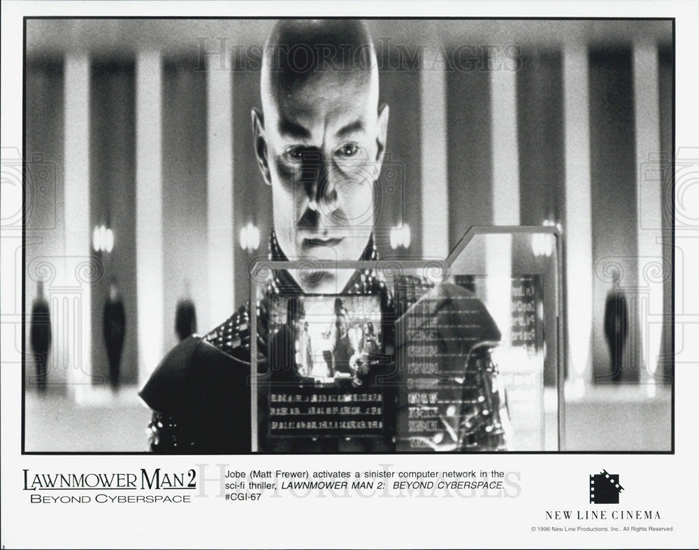 1996 Press Photo Lawnmower Man 2 Matt Frewer Beyond Cyberspace - Historic Images