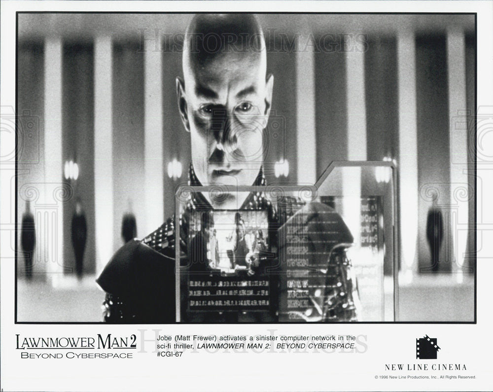 1996 Press Photo Lawnmower Man 2 Beyond Cyberspace Matt Frewer - Historic Images