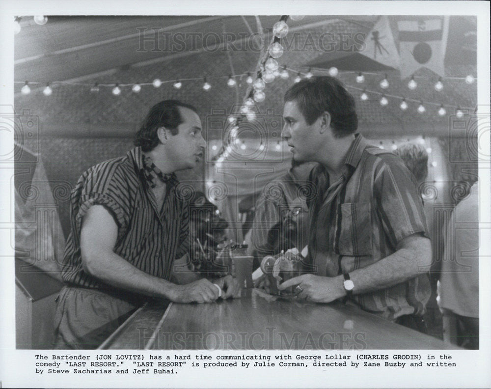 Press Photo Jon Lovitz Actor Charles Grodin Last Resort Film Movie - Historic Images