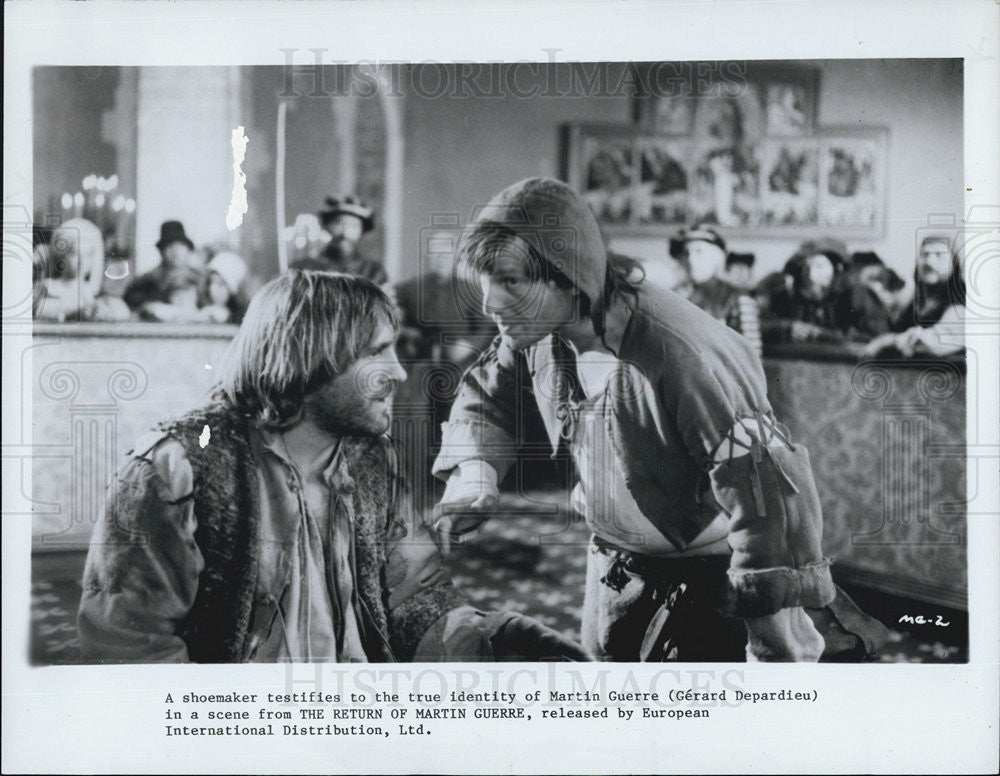 Press Photo Gerard Depardieu Actor Return Martin Guerre Movie Film - Historic Images