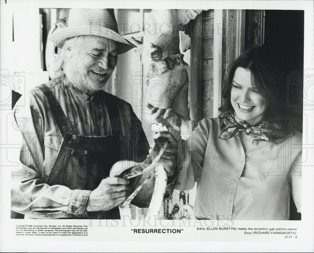 1980 Press Photo Ellen Burstyn &amp; Richard Farnsworth in &quot;Resurrection&quot; - Historic Images