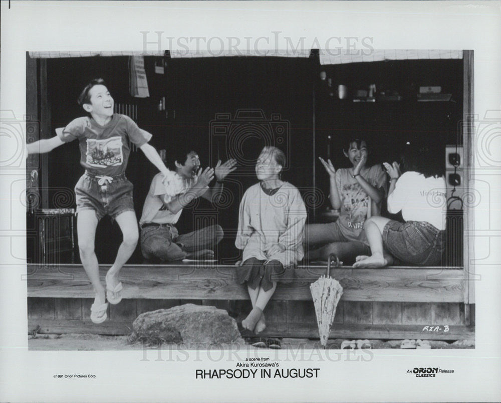 1991 Press Photo Rhapsody in August movie actors Mitsunori Isaki Hidetake - Historic Images