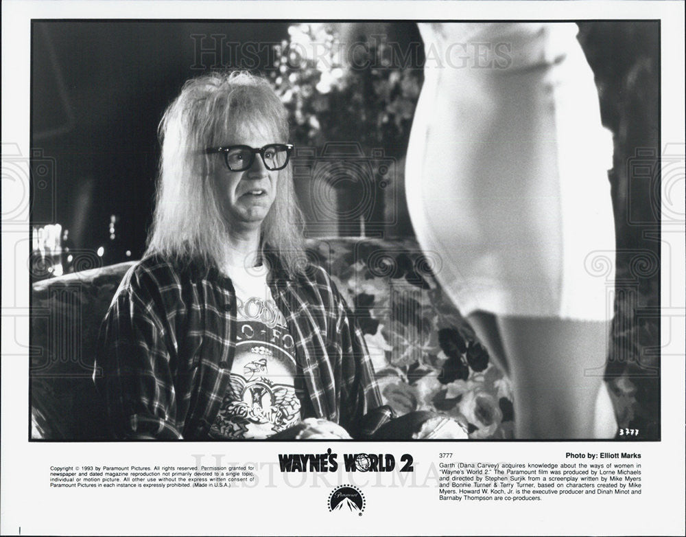 1992 Press Photo Wayne&#39;s World 2 Dana Carvey Paramount - Historic Images