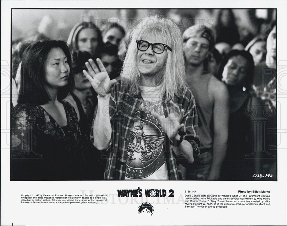 1992 Press Photo Wayne&#39;s World 2 Dana Carvey Garth Paramount - Historic Images